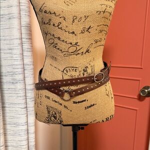 Silpada Brown Studded Belt